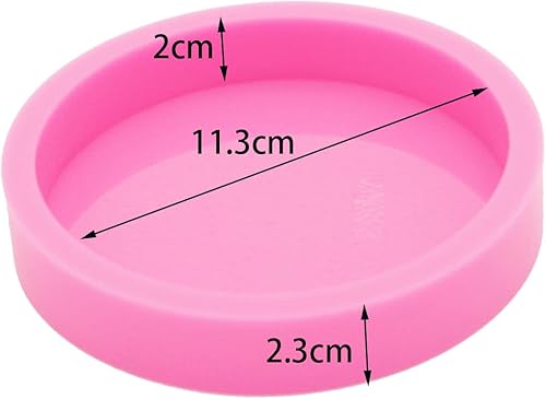 Miniatura 2 de Molde de posavasos redondo súper brillante de 4.5 pulgadas, molde de silicona gruesa de 0.75 pulgadas de profundidad, molde de resina de resina