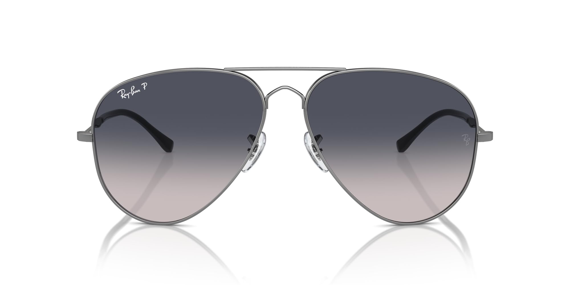 Ray-​Ban Lunettes de soleil unisexe Rb3825 Old Aviator, Gris acier/​bleu dégradé polarisé, 62 mm
