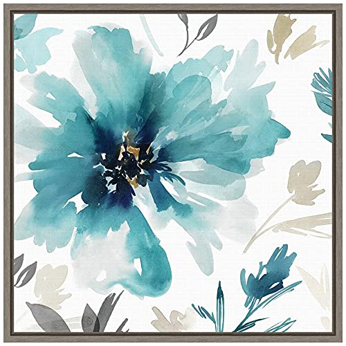 Framed Canvas Wall Art Print Finesse I by Isabelle Z (16.0 in. W x 16.0 in. H), Sylvie Greywash Framed Canvas Wall Decor - Small