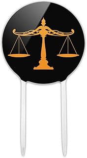 GRAPHICS & MORE Acrylic Scales of Justice Legal Lawyer Cake Topper Party Decoration for Wedding Anniversary Birthday Graduation