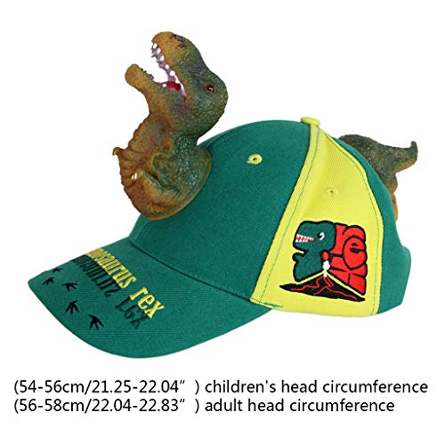 Casquette baseball dinosaure 3D coton respirant contre chaleur et sueur