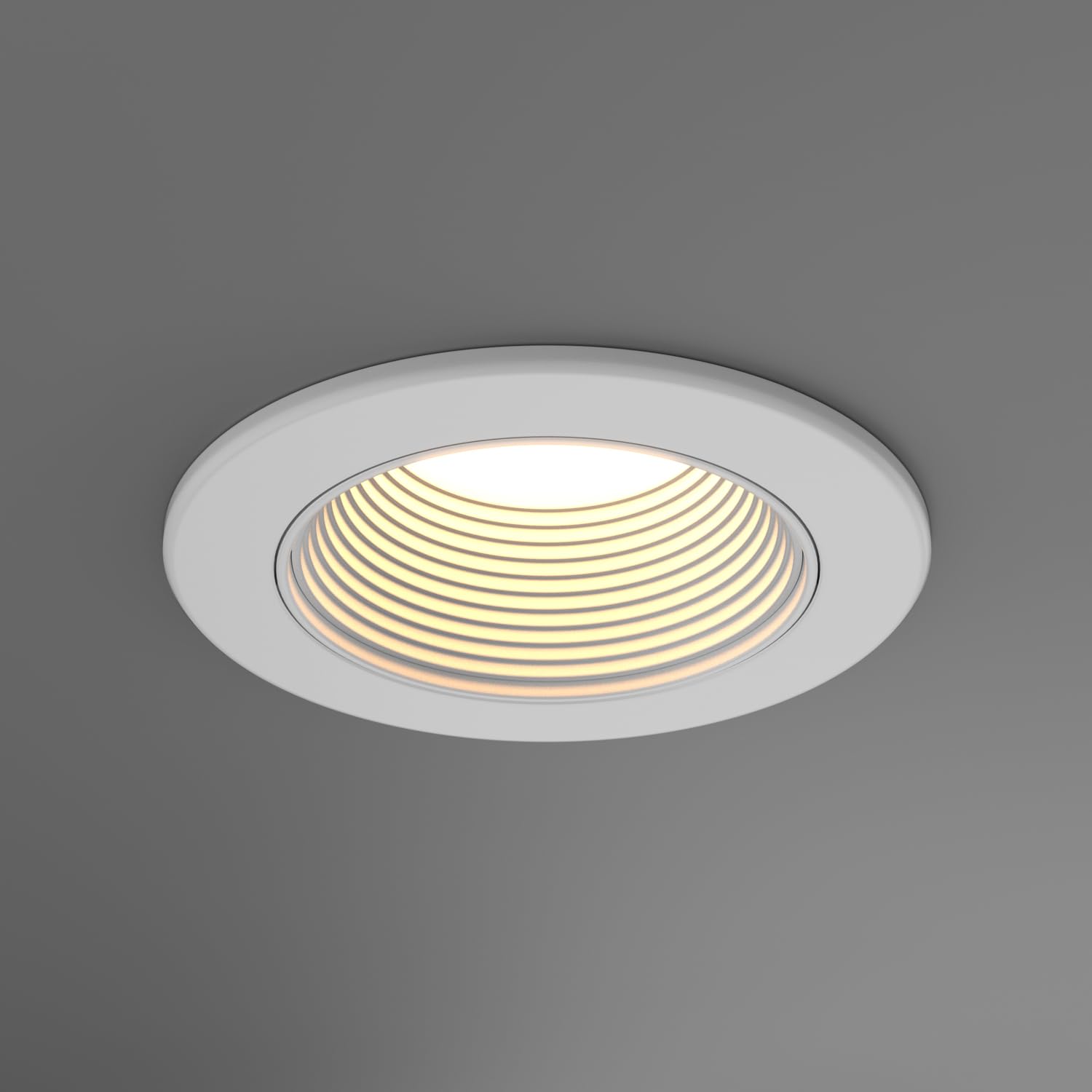 TRAXON LUXPOINT® Aro Circular Orientable Blanco DT006 para bombilla LED GU10 Marco de Bombilla Aluminio+PC corte techo Ø75mm (Pack 10 und)