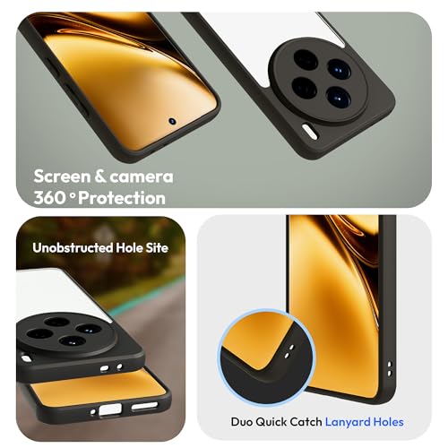 Image of KAPAVER Hybrid Series Back Cover Case Compatible with Vivo X200 (PC+TPU) (Black)