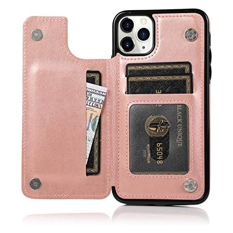 ACXLIFE 11 Pro Max Case 11Pro Max Wallet Credit Card Holder Case,Protective Cover with Card Slot Holder and Leather Case for iPhone 11Pro Max 6.5 Inch (Rosegold) Cover