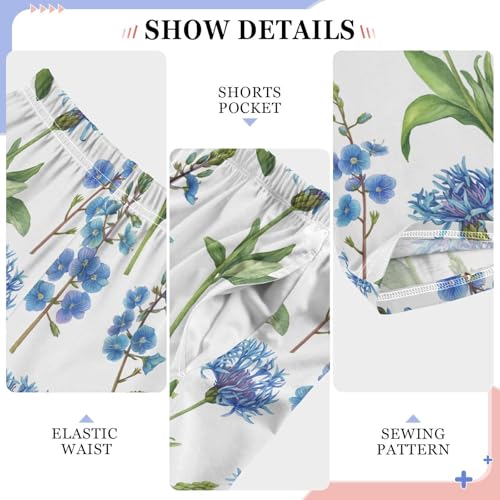 Wildflowers Boys Long Pants Soft Trousers Elastic Waist Kids Lounge Bottoms with Pockets S-XL4