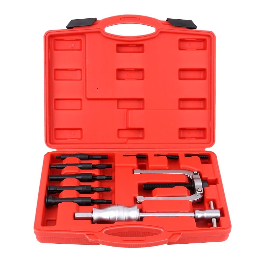 Kit 11 Pezzi Estrattori Cuscinetti Interni Ciechi con Martello Scorrevole Mandrini e Adattatori per Officina Meccanica