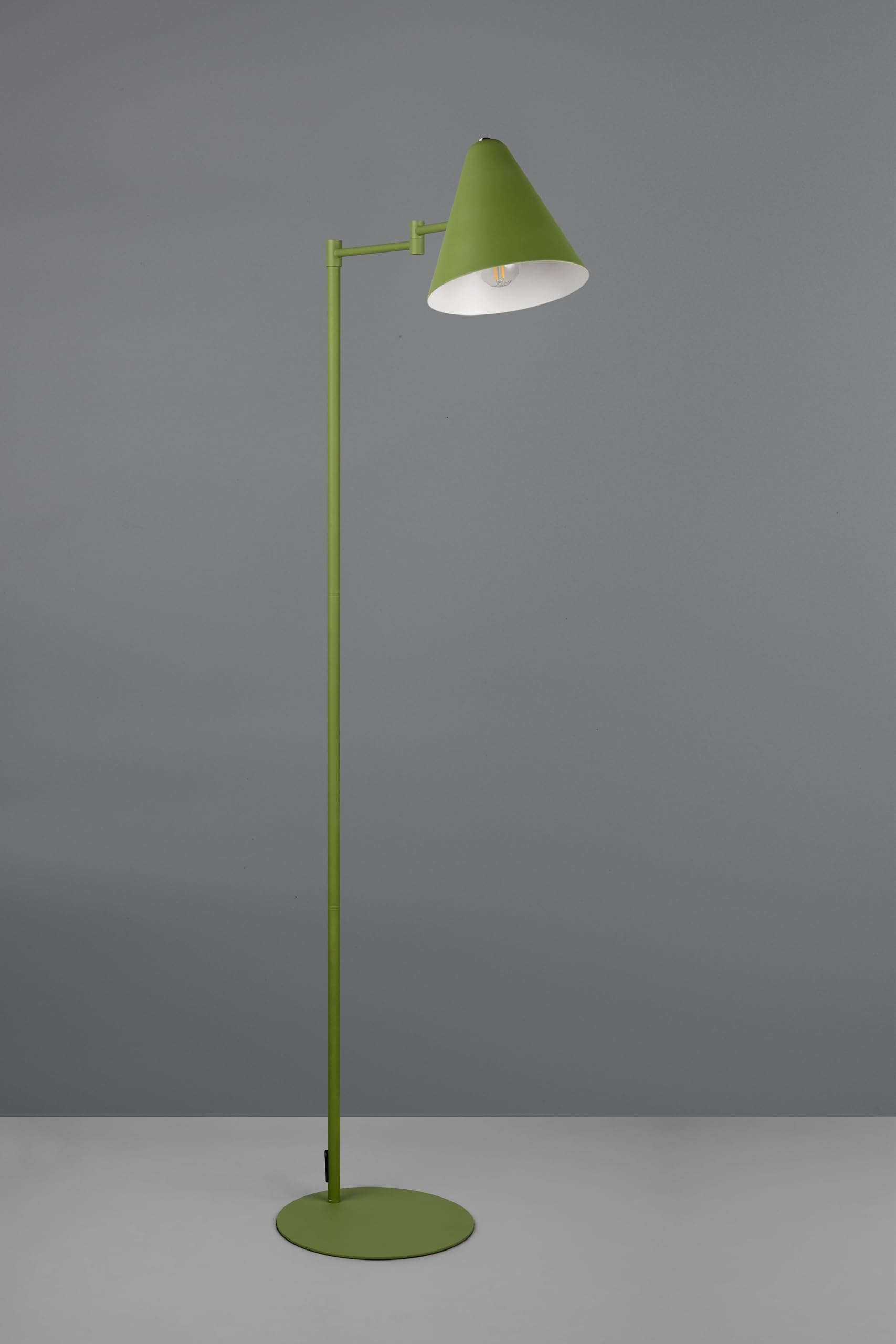 Trio Leuchten Stehleuchte Cosima 463900115, Metall Grün, exklusive 1x E14, flexibles Gelenk