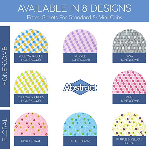 Abstract 535-BLU-FLRL-1 Super Soft Fitted Crib Sheets – 100% Jersey Cotton – For Boys And Girls - 28 Inch X 52 Inch Fits Full Size Crib And Toddler Bed Mattresses - Covered Elastic Hem – Blue Floral – By Abstract thumb #5