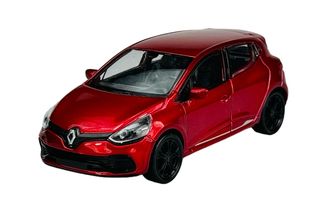 Welly Model Car Compatible with Renault Clio IV 5-Door Type X98 from 2012 Red Approx. 1/34-1/39 Metal Model Car Die Cast New in Box