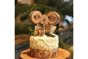 3 Pcs Mr&Mrs Wedding Cake Toppers