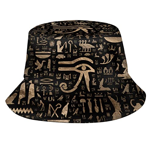 Image of Cute Ancient Egyptian Bucket Hat Egyptian Fisherman Hat Sun Protection Hat for Summer Outdoor Traveling