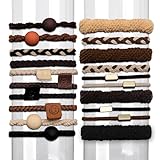 Womens hair ties,Boho Hair Ties 20pcs,anti breakage hair bands,ponytail holders,no damage for thick and thin hair,elastics hairtyes hair tie bracelets for Mother's Day,Valentine's Day,Christmas gifts