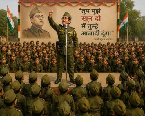 Image of SCRIPTURE Fancy Dress Patriotic Army Police BSF Netaji costumes for Kids Fancy Dress Costume Accessory for Republic Day Independence Day School Events