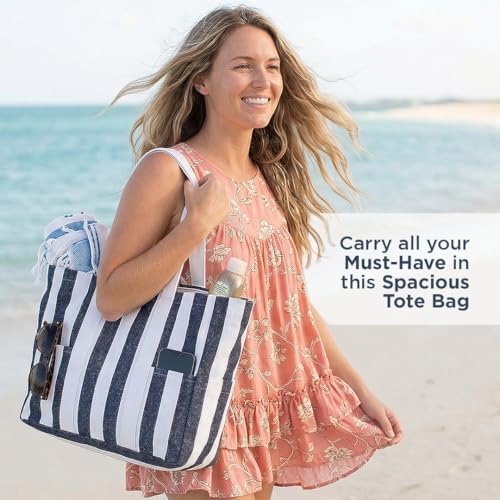 Image of Folkulture Beach Bag | Large Waterproof Beach Tote Bag for Women, Beach Essentials, Travel & Vacation Essentials