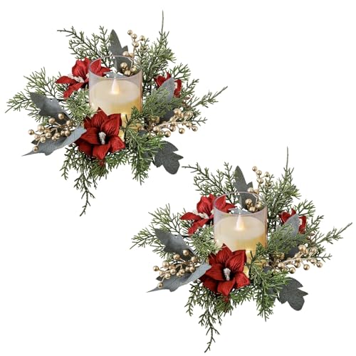 Adventskranz Kerzen Weihnachten Tischdeko, Weihnachtskranz Kerzenring...