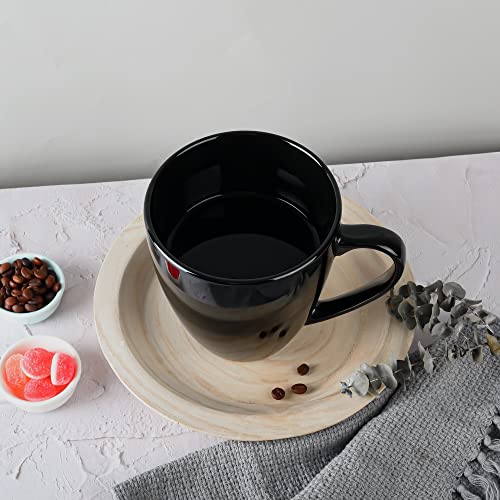 Taza de café grande cerámica 39oz con asa negra miniatura 5
