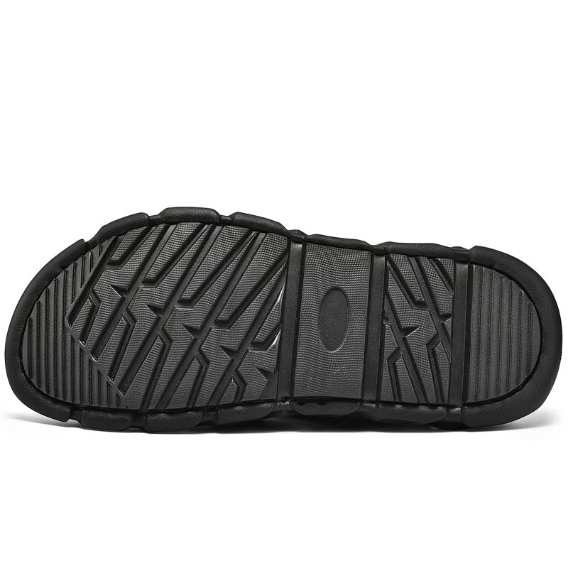 Men's Leather Sport Sandals Closed Toe Adjustable Outdoor Walking Fisherman Sandals4