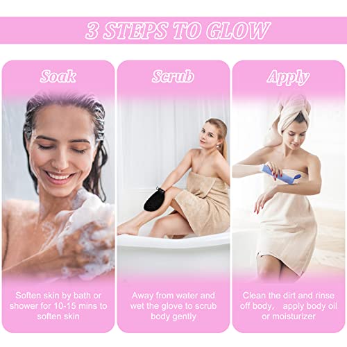 2PCS-Korean-Exfoliating-Mitt-Deep-Exfoliating-Glove-for-Body-Skincare-Microdermabrasion-at-Home-Shower-or-Bath-for-Dead-Skin-Remover-Women-Men-Made-of-100-Viscose-Fiber