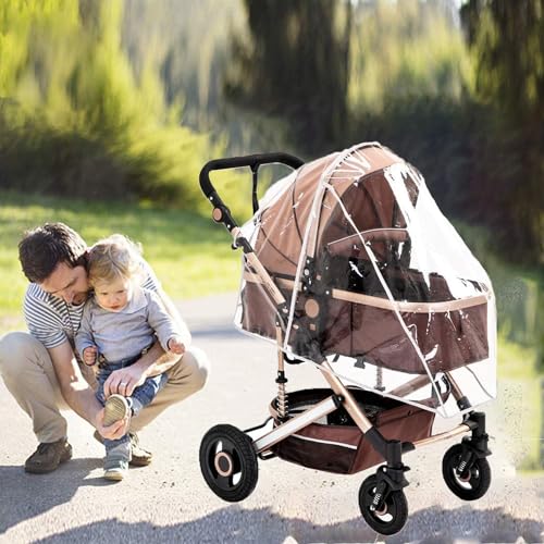Regenverdeck für Buggy, Universal Komfort Regenschutz für Kinderwagen, Universal Regenschutz für Kinderwagen, Für Kinderwagen, Gute Luftzirkulation, Schadstofffrei, Regendicht Staubdicht Winddicht