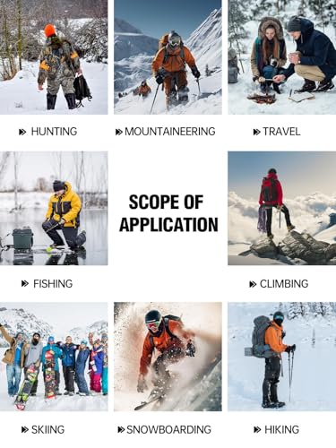 Image of FREE SOLDIER Men's Outdoor Softshell Fleece Lined Cargo Pants Snow Ski Hiking Pants with Belt