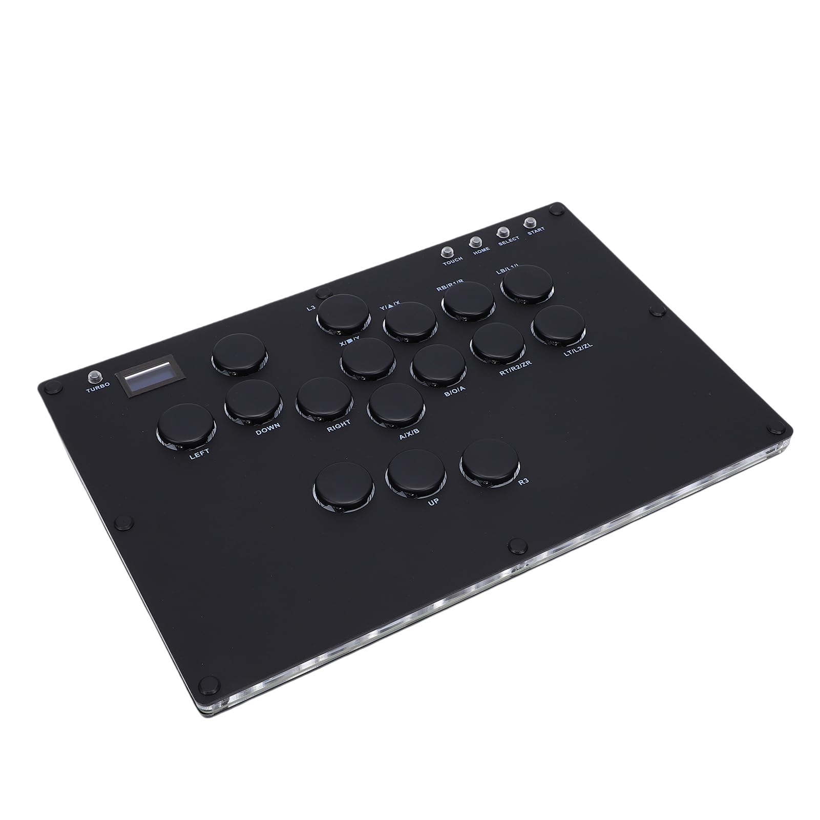 Jectse Juegos de Lucha Fight Stick, Controlador de Juego de 16 Teclas Intercambiable en Caliente con Iluminación RGB y Limpieza SOCD, para para para OS X para Victorias