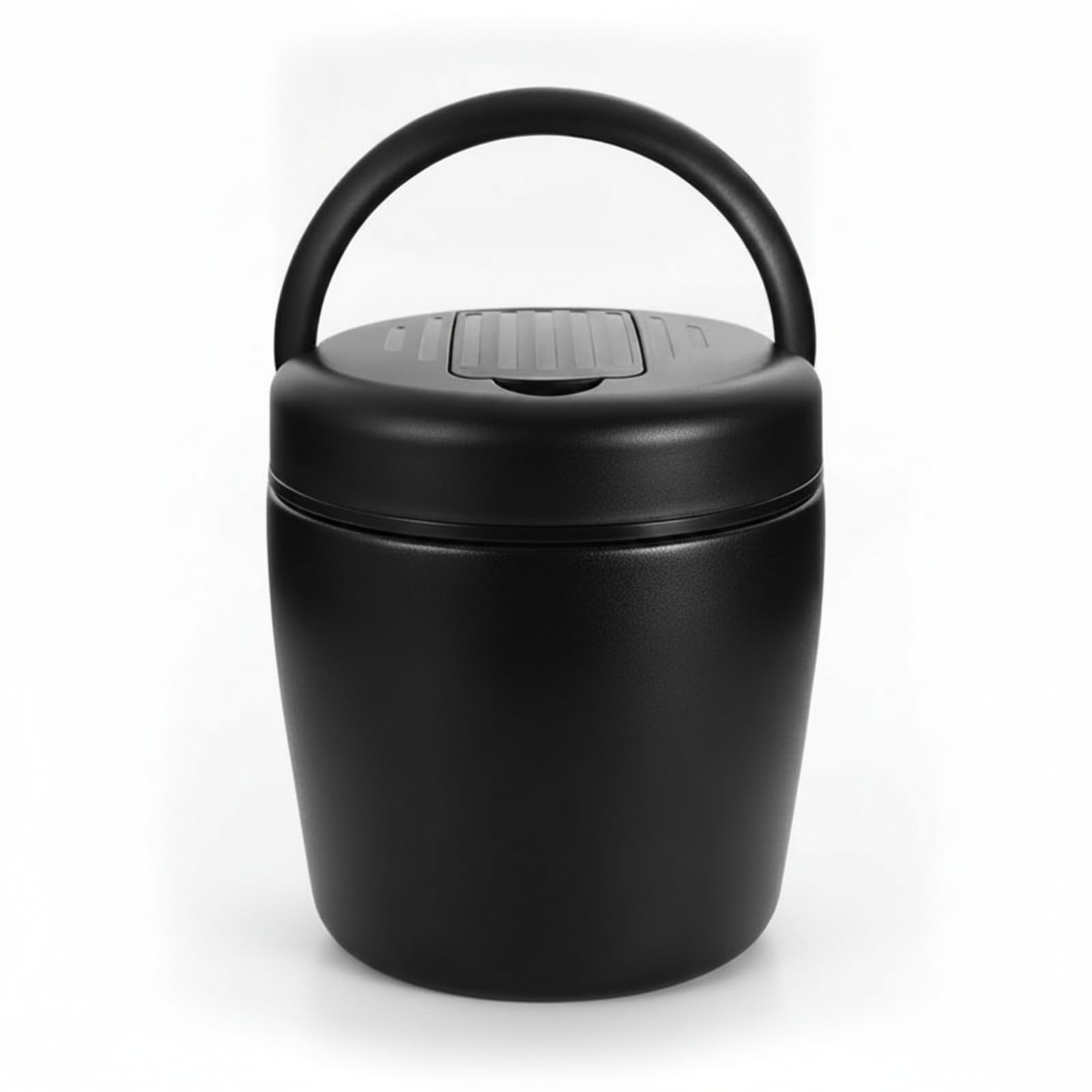 Portacomidas Acero Inoxidable 304 Resistente Al Óxido Portacomidas Acero Inoxidable Compacto Recipiente con Asa Transporte para Escuela, Negro, 1.2L