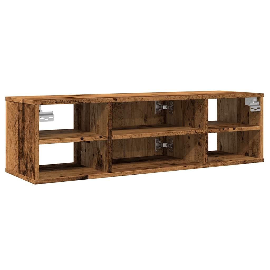 Armario de Pared Madera de ingeniería Madera Vieja 101x30x29 cm, Mobiliario Estanterías Estantes y estanterías, Marrón, 14.95kg