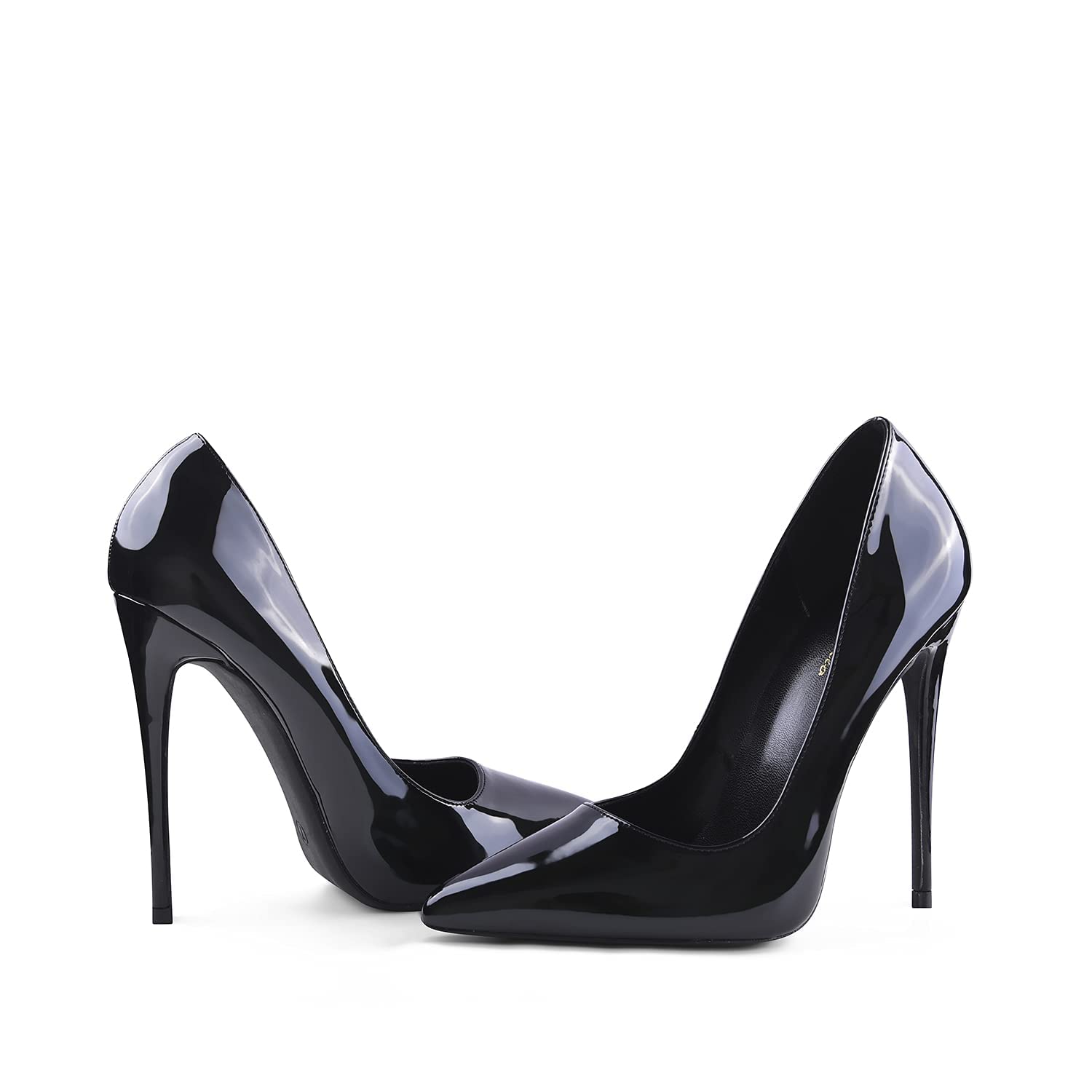Zhabtuc Scarpe Tacco a Spillo con Strass Donna, Sexy Brillantini Scarpe Décolleté 12cm Paillettes Tacchi Alti Classici a Punta