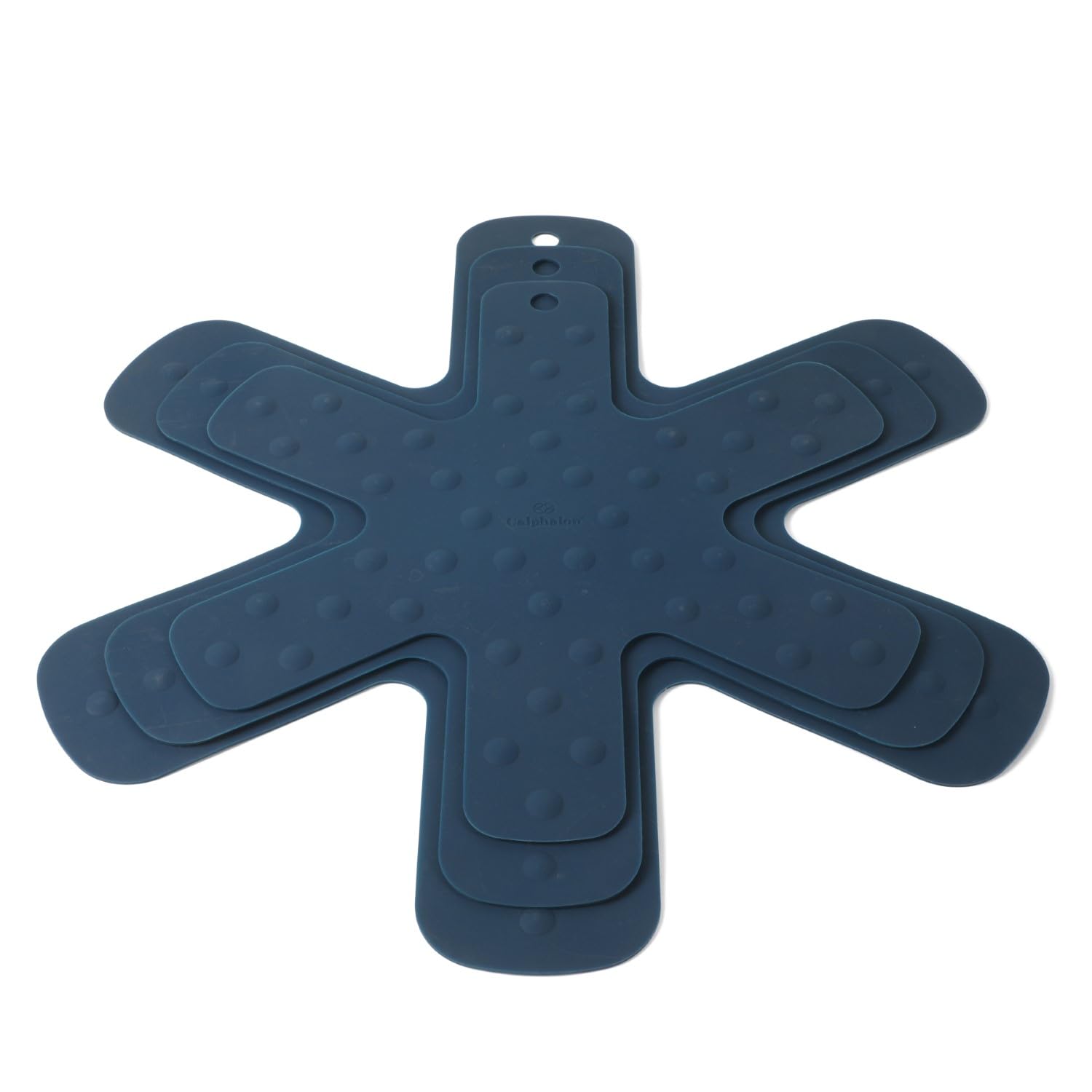 Calphalon Prime - Juego de 3 Protectores de Silicona para sartenes, Color Azul Marino
