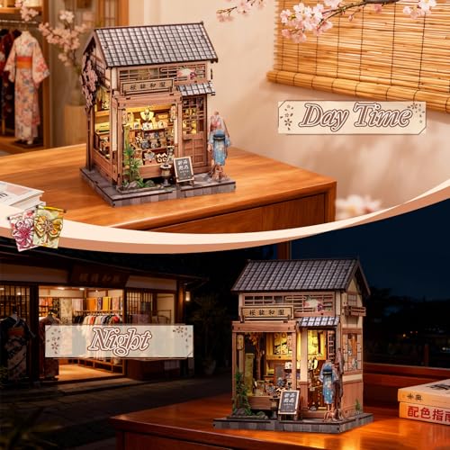Image of CUTEBEE Japanese Book Nook Kit - 3D Wooden Puzzle Bookshelf Decor