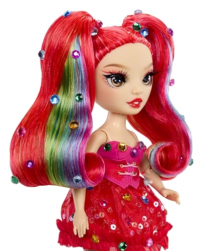 Rainbow High Be Dazzling – Vivienne Rouge – Rote 28 cm Modepuppe mit Verzierungswerkzeug, Funkelnden Schmucksteinen und Styling-Accessoires – Ansicht 4