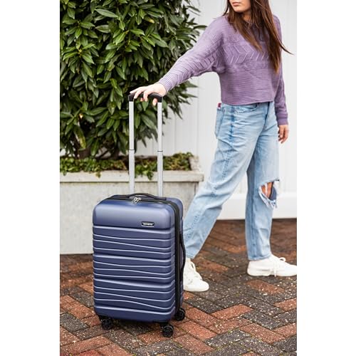 Image of Samsonite Evolve SE Hardside Expandable Spinner Luggage, Slate Blue, Carry-on Spinner, Evolve Se Hardside Expandable Luggage With Double Spinner Wheels