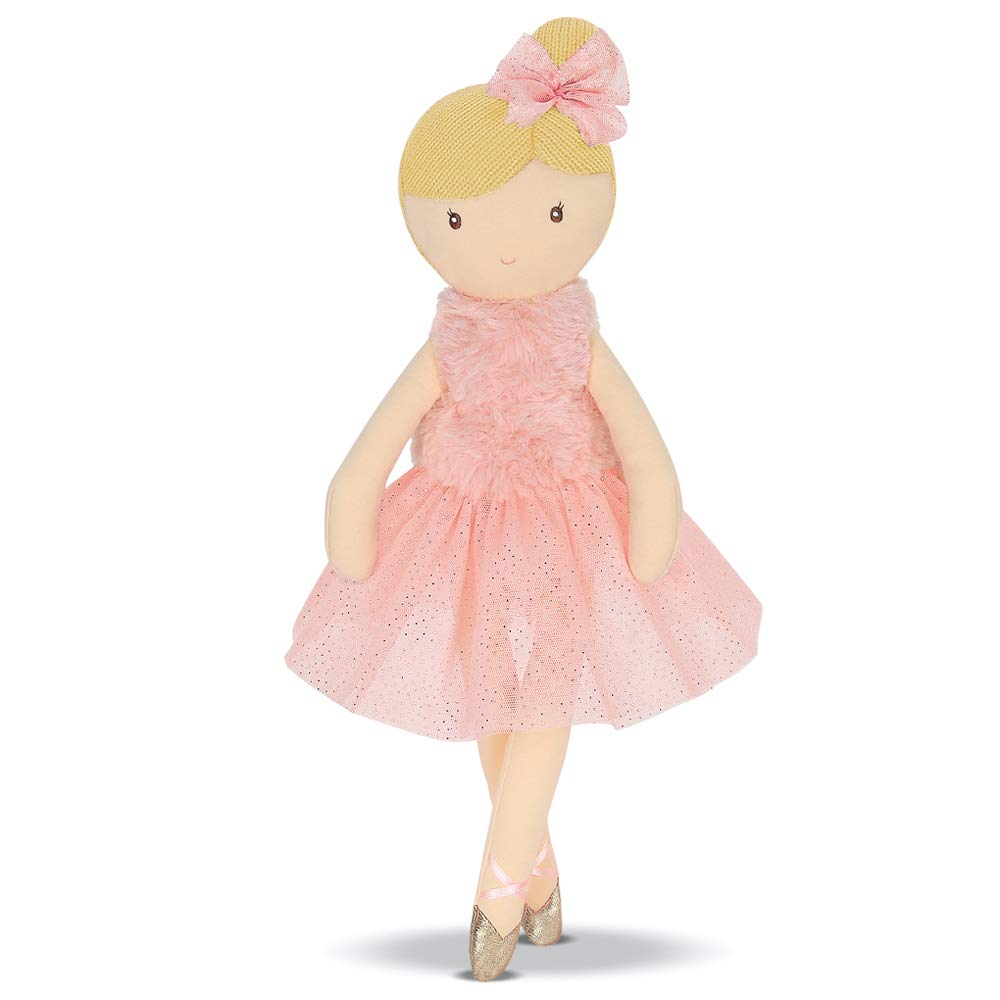 Bearington Collection Lil' Ballerina Blonde Ballerina 16.5 Inch Ballerina Doll - Plush Dolls for Girls - Ballerina Toys
