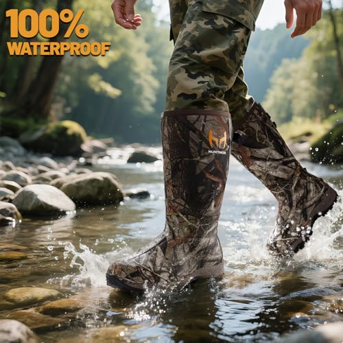 Rubber Hunting Boots for Men with 800g Insulation, Waterproof Insulated 6mm Neoprene Shoes for Outdoor Hunting (Next Camo, Size 6-14)2