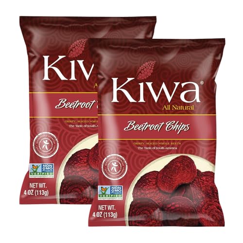 Kiwa - Beetroot Chips - Crispy Beet Snack - 4oz Bags (2 Count)