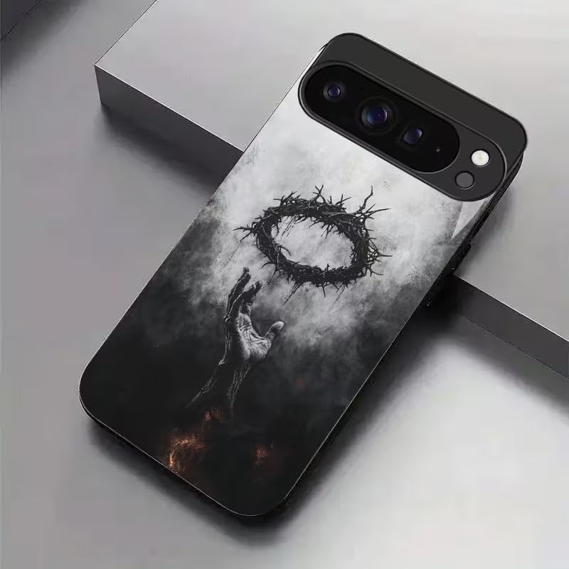 Image of MILLION CASES Crownless King Spectra Case for Google Pixel 8a, Google Pixel 8a Back Cover Case(2024) - PC | Midnight Black