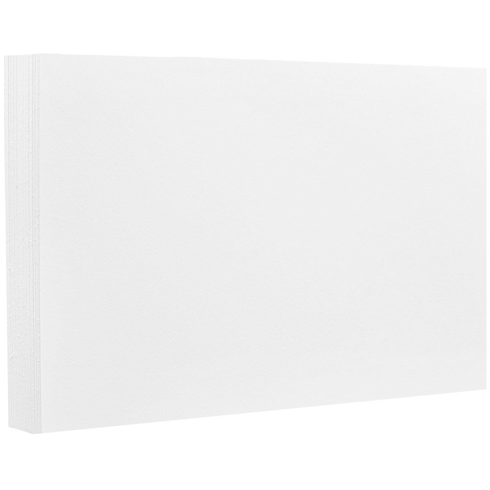 JAM PAPER Blank Flat Note Cards - 4 5/8 x 6 1/4 (Fits in A6 Envelopes) - White - 100/Pack