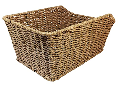 Red Loon Fahrradkorb XXL Pro Rattanlook Seegras Gepäckträgerkorb Korb Schultaschen Taschenkorb