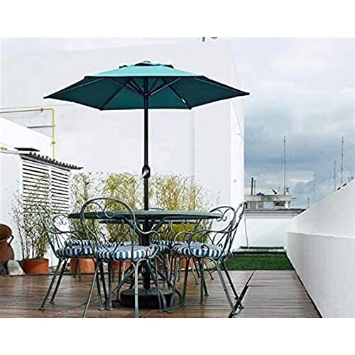 Sombrilla de mesa redonda de jardín de 2m HLTYGWX para terraza exterior 7
