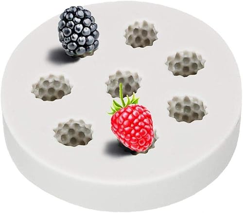 Miniatura 2 de Molde de silicona con forma de arándano y frambuesa, 3D, molde para hornear
