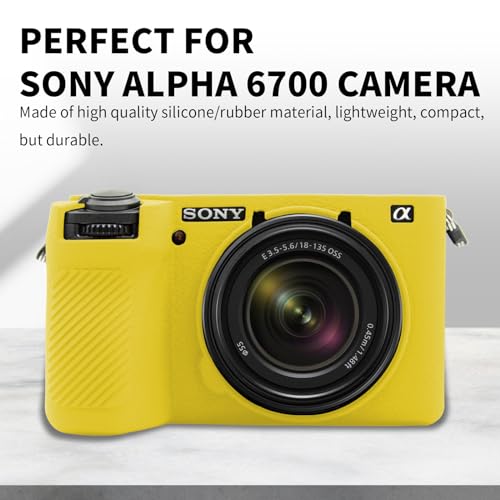 Funda de silicona para cámara Sony Alpha 6700 amarilla miniatura 7