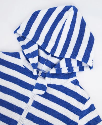 MissShorthair Kids' Hooded Towel Poncho with Zipper Beach Cover-Up with Pocket Swim Towel Robe for Boys & Girls3