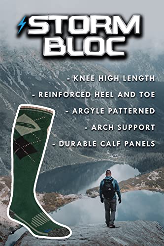 Storm Blok - Heren Extra Lange knie Hoge Dikke Katoen Rijke Argyle Gedessineerd Wellington Boot Sokken - Afbeelding 5