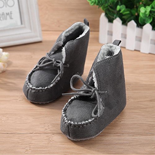 Botas dobráveis de inverno para meninos e meninas da Amazingdeal, Cinza, 13