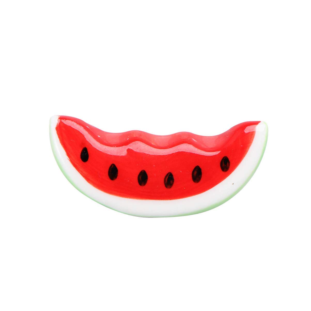 MRKU Chopstick Rest Chopsticks Holders Restaurant 5pcs Ceramic Watermelon Shape Dinner Spoon Stand Fork Rack Kitchen Utensil