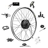 EBIKELING Waterproof Ebike Conversion Kit 36V 500W 26' Geared Electric Bike Conversion Kit - Front Wheel Electric Bike Kit - Electric Motorbike Kit (Front/LCD/Twist)