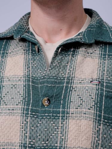 Image of The Indian Garage Co Men Relaxed Fit Checkered Full Sleeves Cutaway Collar Casual Shirt