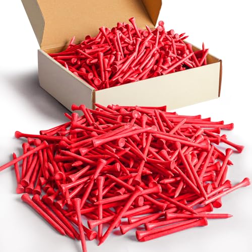 FINGER TEN Bamboo Golf Tees Wood 1 1/2 2 3/4 3 1/4 Inch Wooden Short Long Tee Color Bulk...