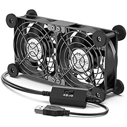 Fancii Ventilador Usb ELUTENG 2 en 1 Ventilador USB 80mm 5V con 3 Velocidades Doble Fila 8cm Ventilador de Computadora con 8 Amortiguadores Silencioso Pequeño PC Ventilador para PS5/Laptop/TV Box/Router