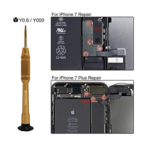 Vimour 2 Pack 0.6 Y Shape Tri-point Triwing Magnetic Y000 Screwdrivers for Apple iPhone 7, 7 Plus, 8, 8 Plus, X, XR, XS, XS Max, 11, 11 Pro, 11 Pro Max and Apple Watch